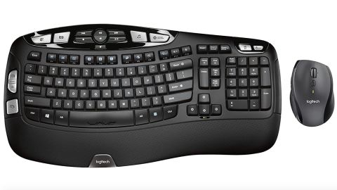 Logitech MK570 Wireless Wave Ergonomic Keyboard and Mouse Combo.