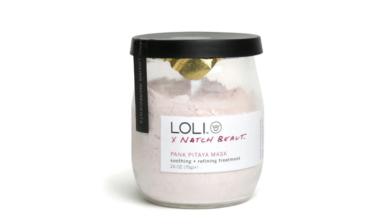 Jar of loli pink pitaya face mask powder