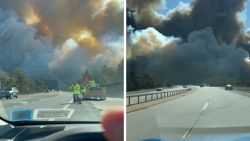 New York Governor Kathy Hochul declared a state of emergency after massive columns of billowing smoke engulfed swaths of eastern Long Island and firefighters worked to contain at least three major brush fires.