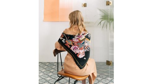 Lost Pattern Large Silk Square Scarf