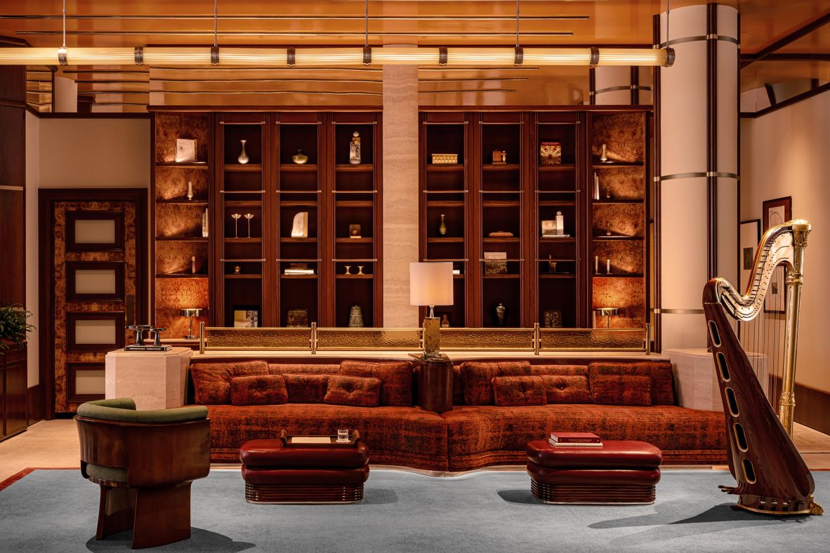 <strong>The lounge: </strong>The journey begins at Rome's Ostiense station, in a sumptuous lounge designed by French architect Hugo Toro.