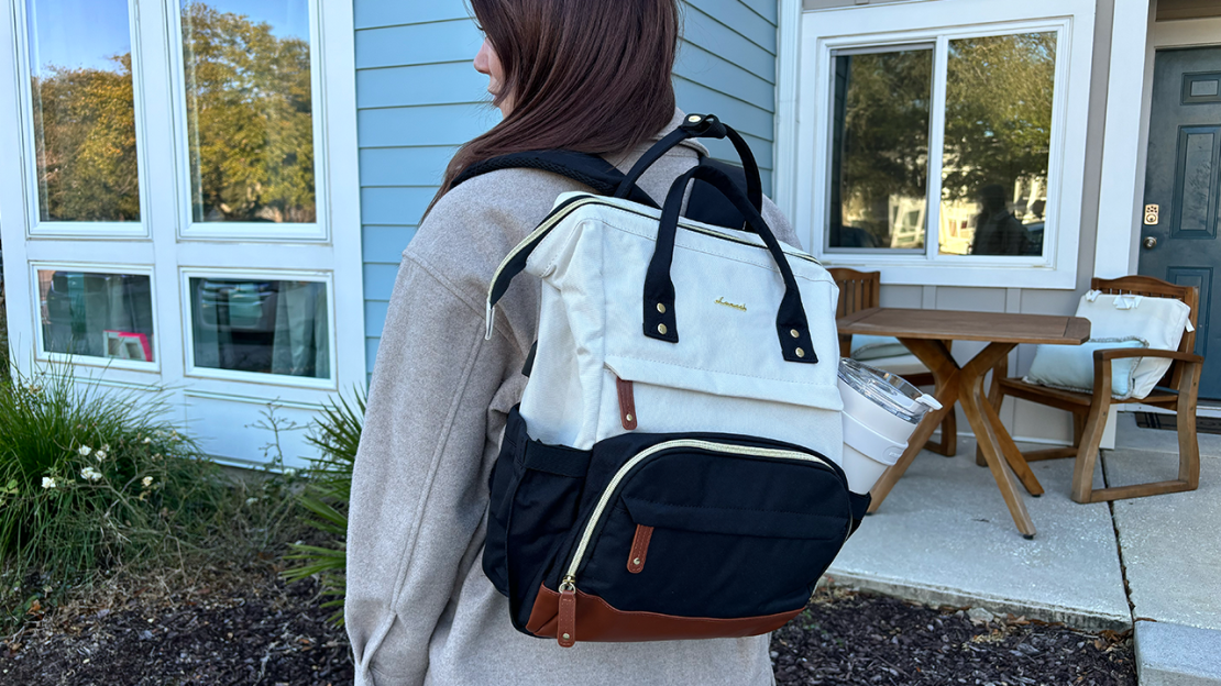 Lovelook backpack being worn