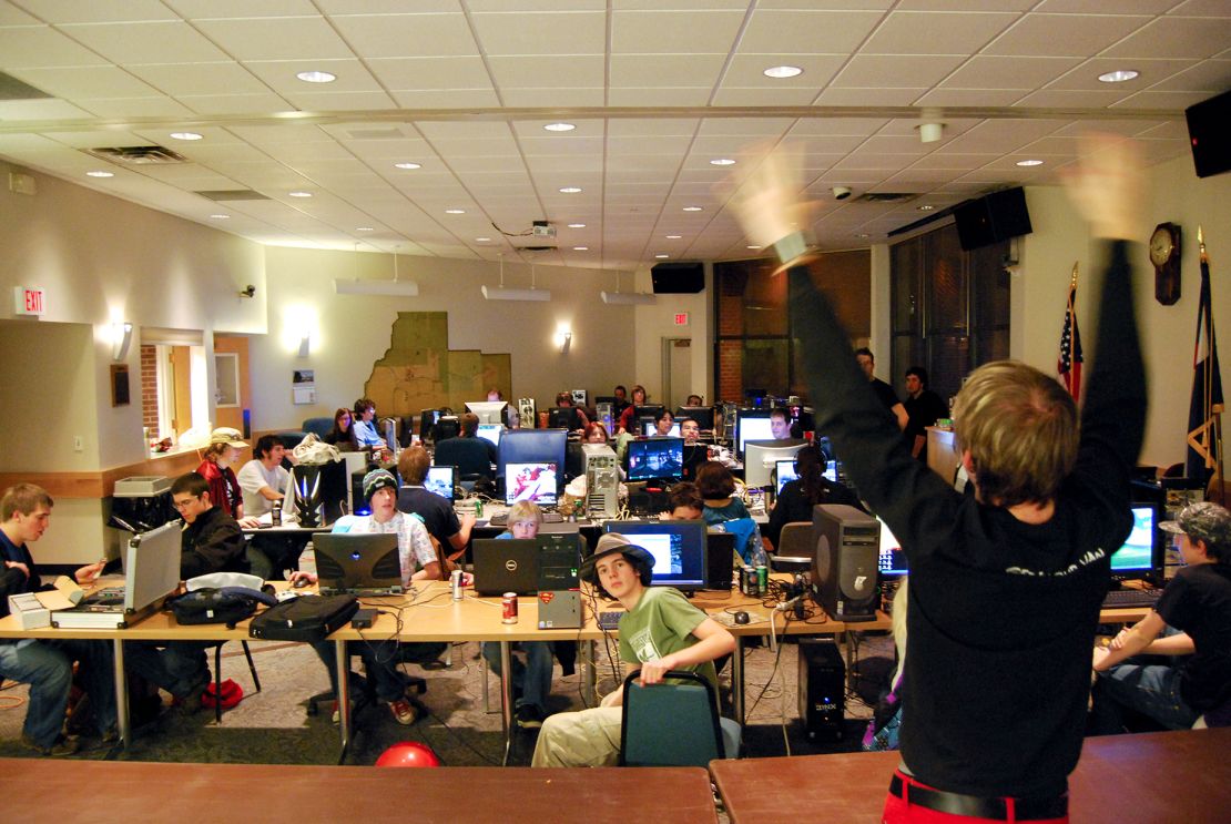 “It’s this feeling of, 'Oh, I could have wished I could have been there,'” Merritt K, author of "LAN Party," told CNN of the book's ethos — a homecoming moment for gamer culture, perhaps, as it was far from considered aspirational in the '90s and '00s mainstream. Pictured above, competitors at QuakeCon in Dallas, Texas, in 2006.