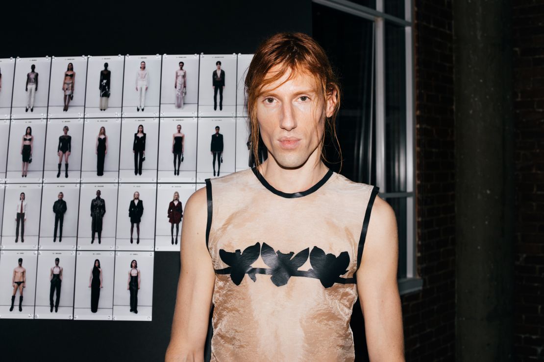 Ludovic de Saint Sernin backstage at his New York debut.