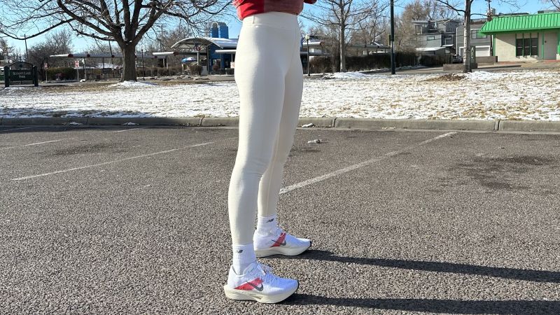 Winter fashion white leggings