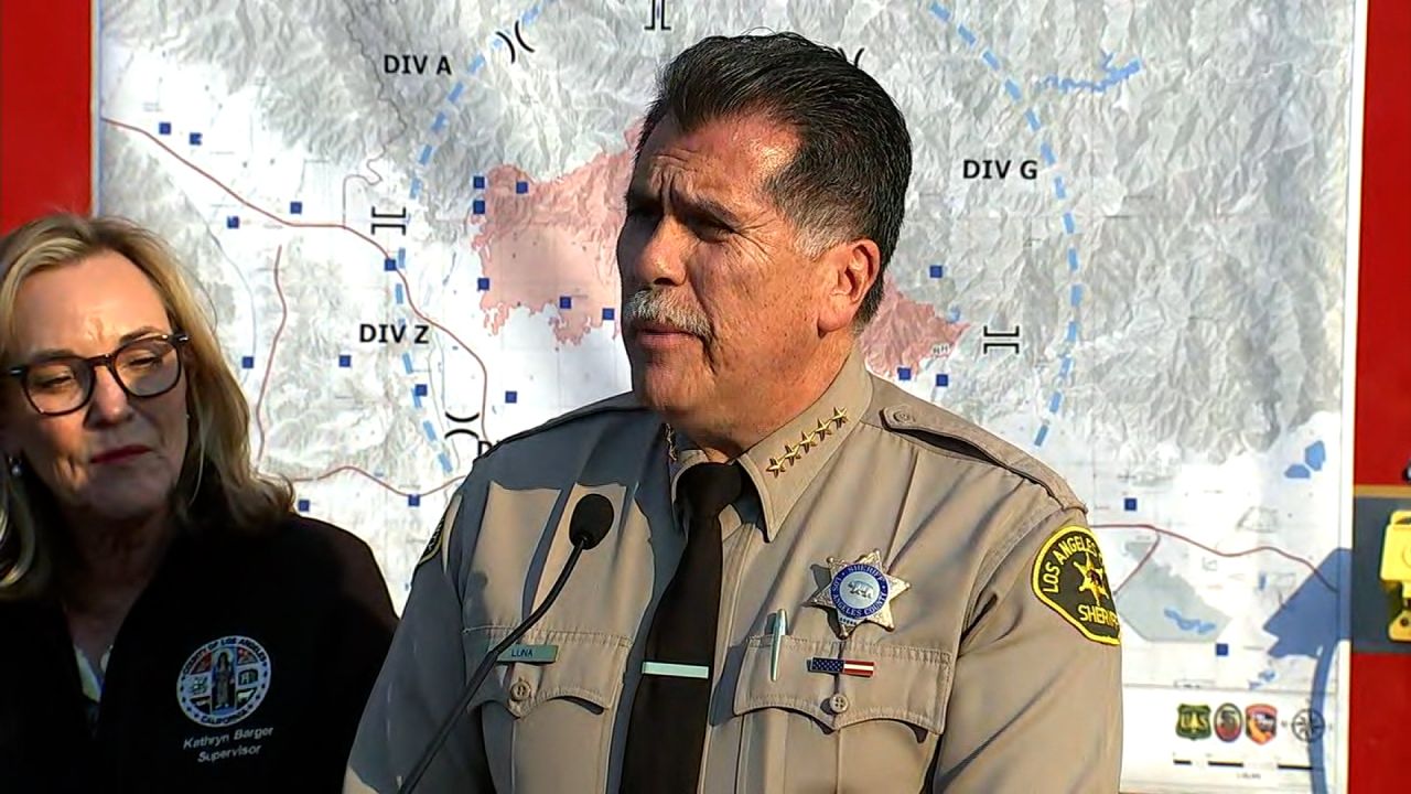 Los Angeles County Sheriff Robert Luna speaks during a news conference on Thursday, January 9.