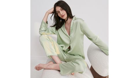 Lunya Washable Silk Long Sleeve Pant Set