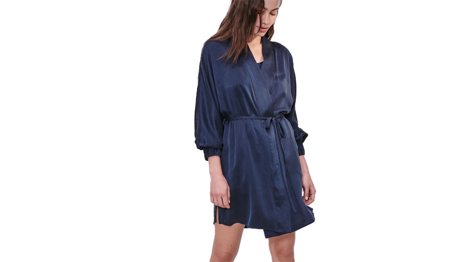 Cozy Cotton Silk Overlay Dress - Shadow, Lunya