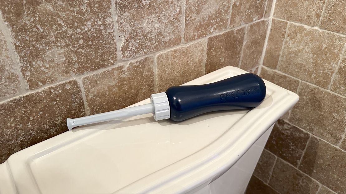 Luxe travel bidet in bathroom