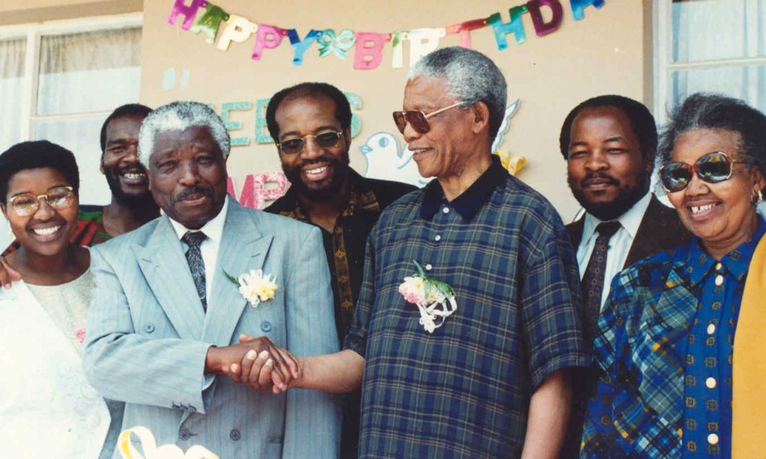 Mpahlwa and his family met former South African President Nelson Mandela in 1995. Mpahlwa’s and Mandela’s prison terms briefly overlapped at Robben Island in the early 1980s.