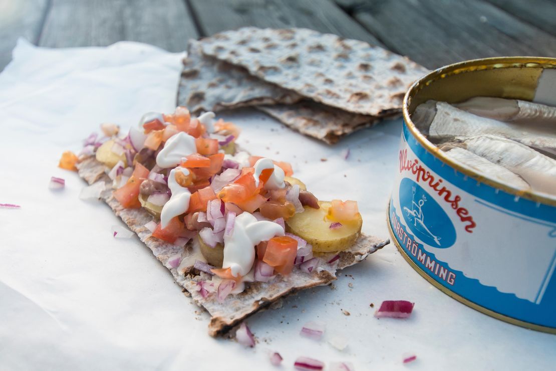 Fermented herring, perhaps best tried with your nose pinched closed.