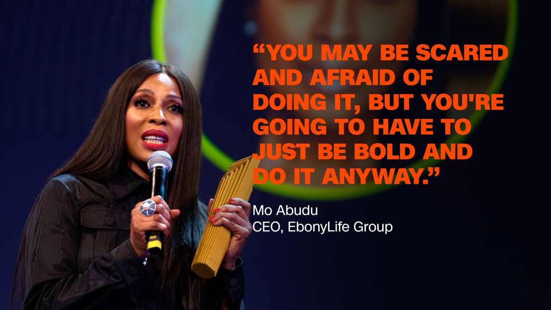 Mo Abudu took a leap at age 40 to completely change careers, going from an HR professional to talk-show host. Twenty years later, she is the CEO of a media empire in Nigeria.