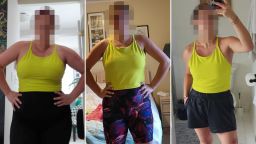Macarena Khoury shared images of her weight loss journey.  CNN obscured Khoury's face at her request.