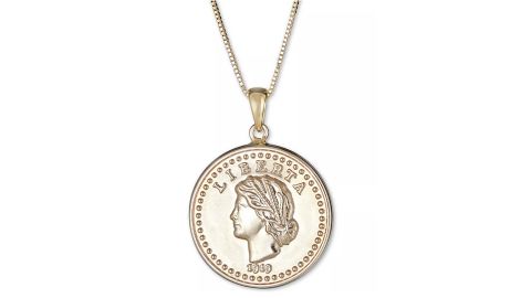 Macy's Coin Double-Sided 18-inch Pendant Necklace in 14k Gold