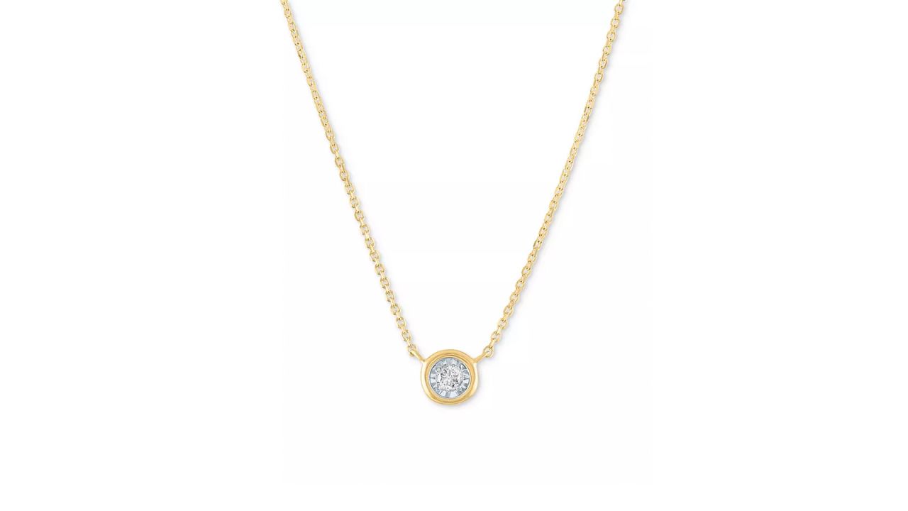 Macy's Diamond Bezel 18-Inch Pendant Necklace In 10k Gold cnnu.jpg