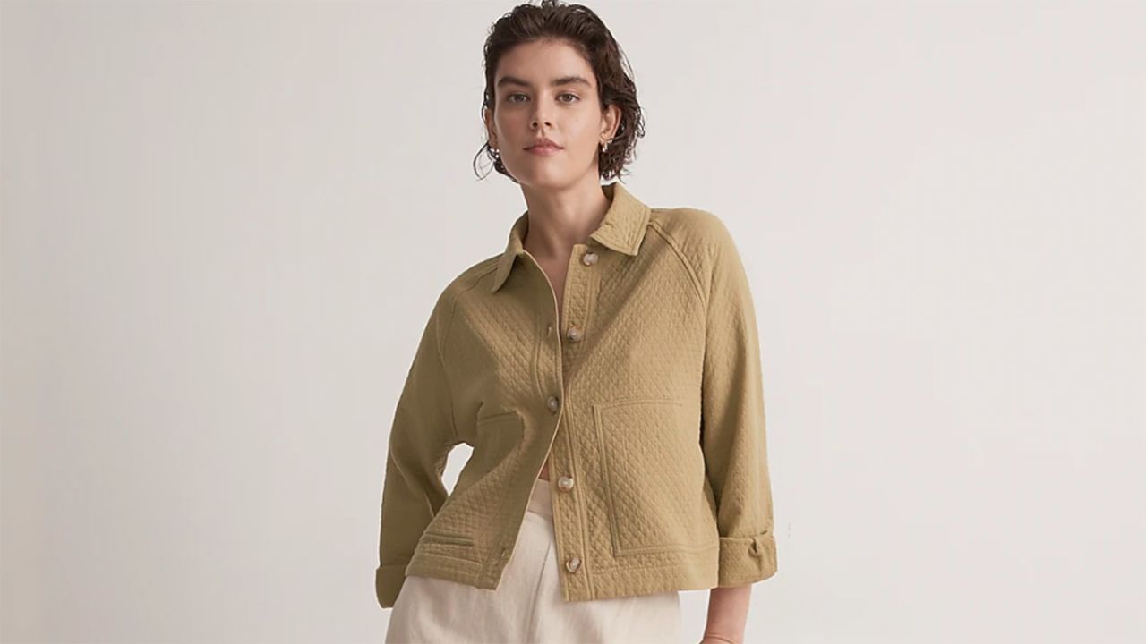 Madewell Quilted Crop Shirt-Jacket