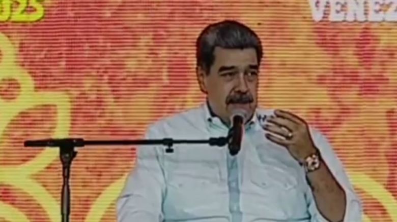 A still from a livestream shows Venezuelan President Maduro at specialty coffee awards event Sunday.