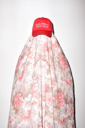 Lamrabat said he hastily created this image during Donald Trump’s first presidential campaign. It’s one of few works by the artist that uses a political, rather than commercial, artefact.