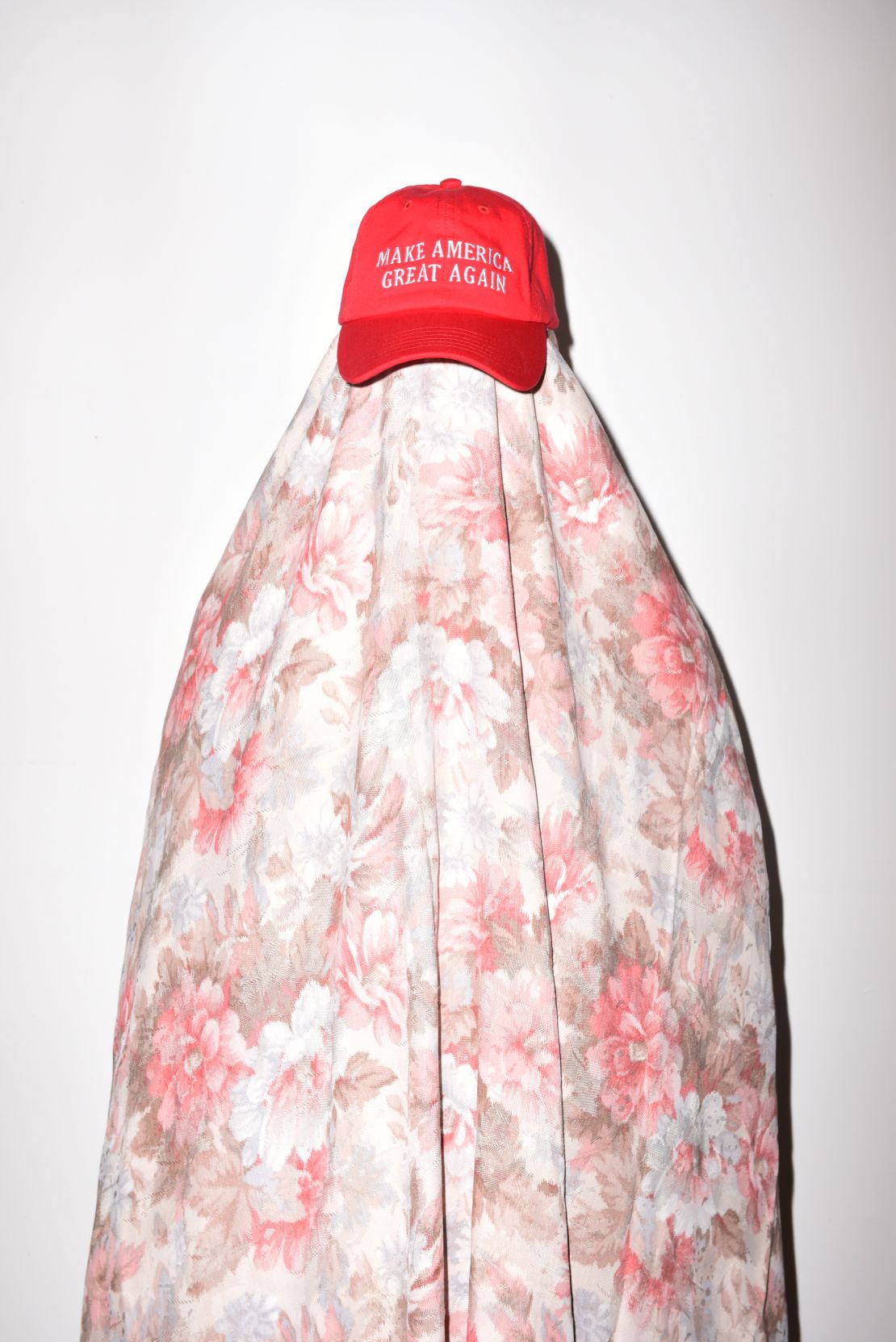 Lamrabat said he hastily created this image during Donald Trump’s first presidential campaign. It’s one of few works by the artist that uses a political, rather than commercial, artefact.