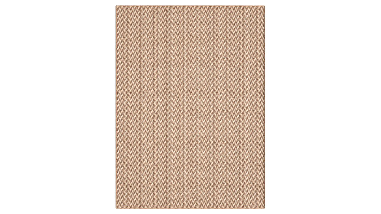 Malaya Herringbone Indoor:Outdoor Area Rug for Living Room Patio Deck Front Porch Kitchen, Brown:Ivory .jpg
