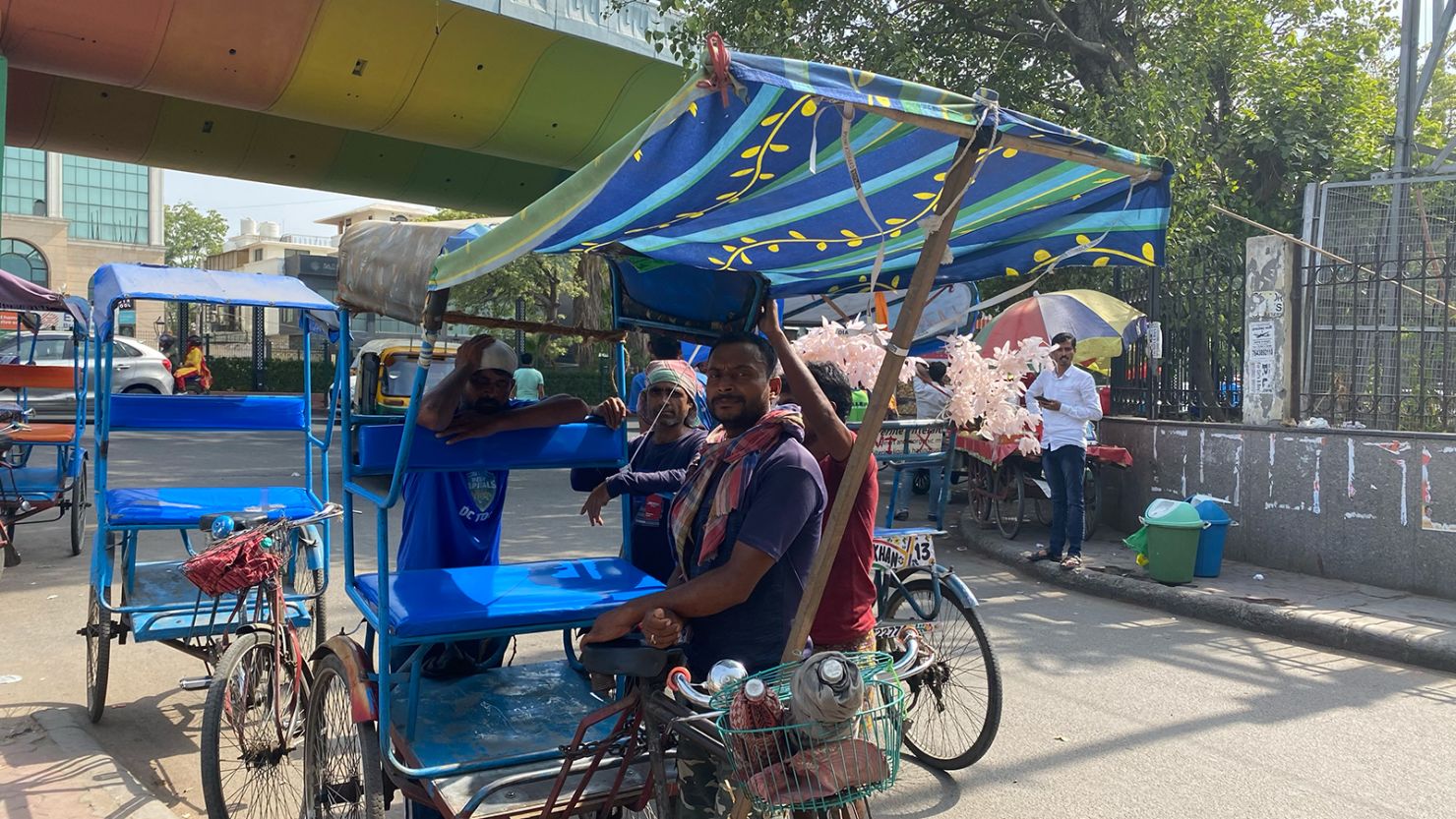 Rickshaw driver Sagar Mandal said the heat is not normal, during an interview with CNN in New Delhi, India on June 20, 2024.