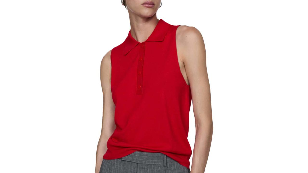 Mango Fine-Knit Polo Neck Vest.jpg