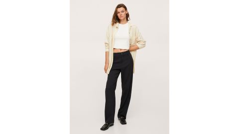 Mango High Waist Straight Pants