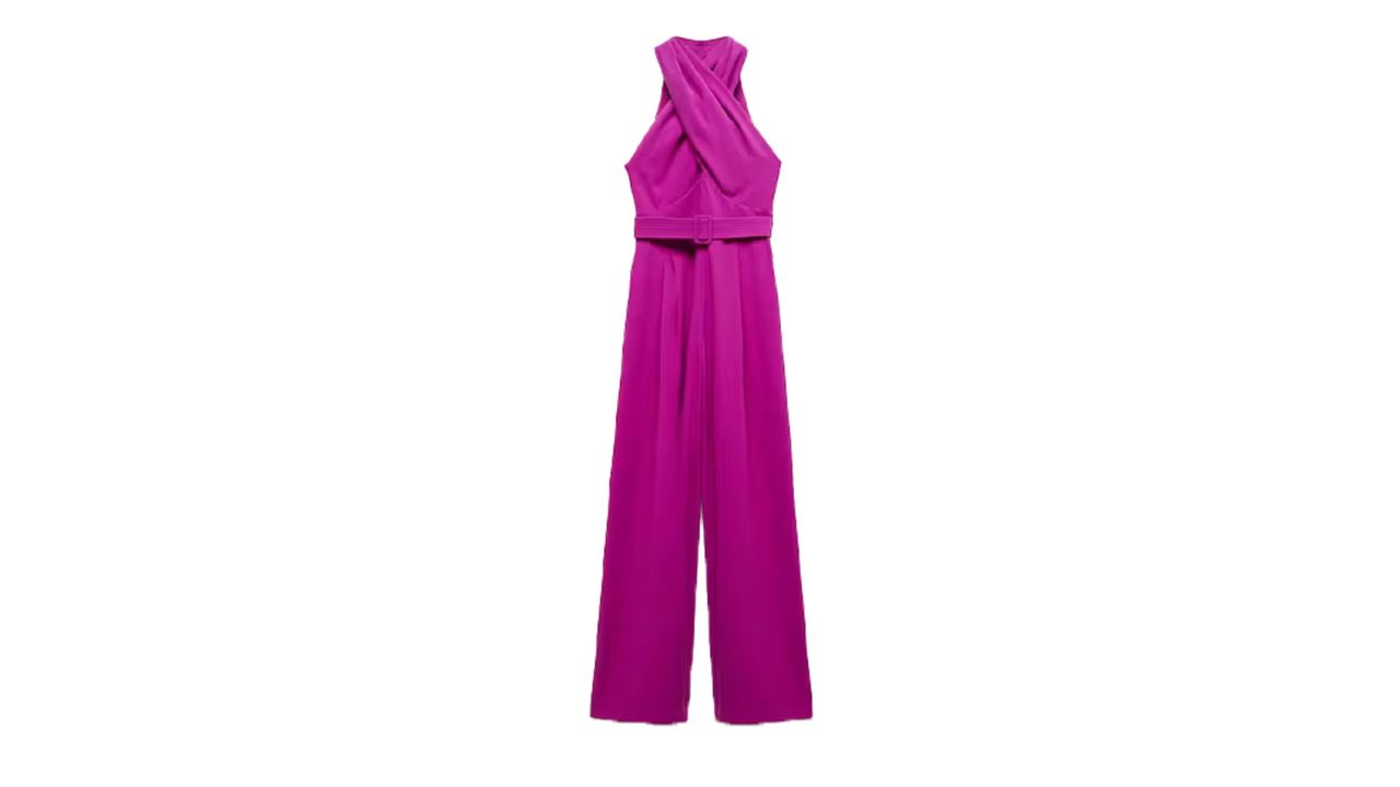 Mango Wrap Neckline Jumpsuit