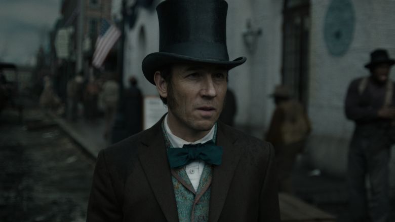 Tobias Menzies as Edwin Stanton in the Apple historical thriller "Manhunt."