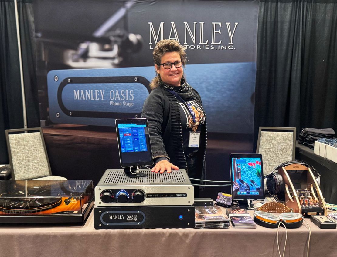 EveAnna Manley at the Axpona Audio Expo in April.