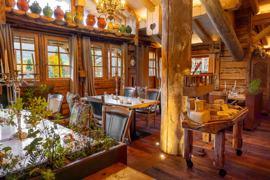 The new Veyrat restaurant is located in the French ski resort of Megève.