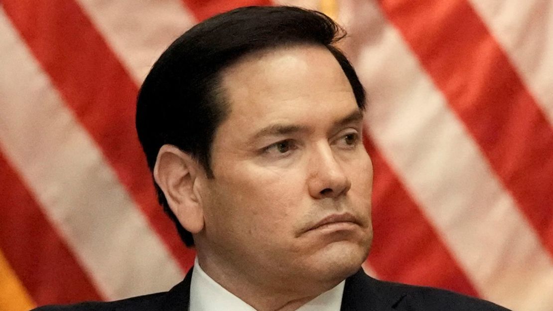 El secretario de Estado de EE.UU., Marco Rubio, asiste a una reunión del Grupo de Trabajo para la Erradicación del Sesgo Anticristiano en el Departamento de Justicia en la ciudad de Washington el martes.