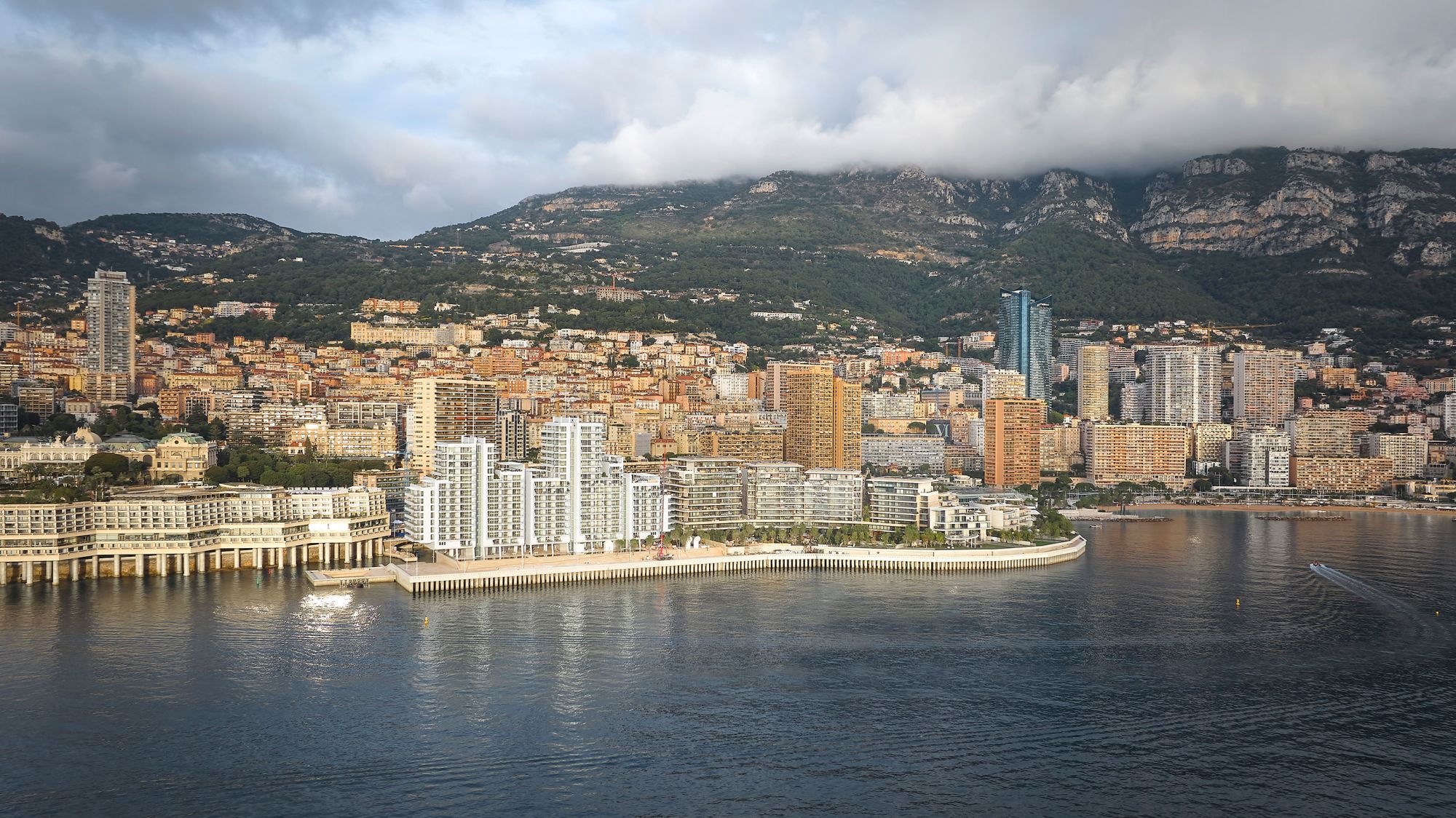 Build on land reclaimed from the Mediterranean Sea, the Mareterra district has transformed a long stretch of Monaco's coast.