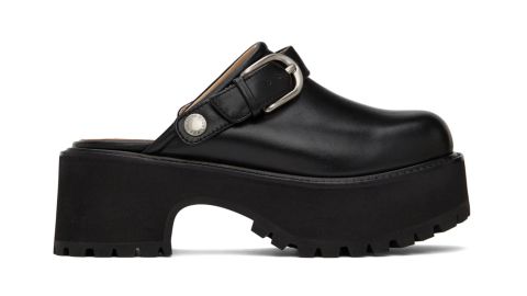 Marge Sherwood Black 70s Clogs 
