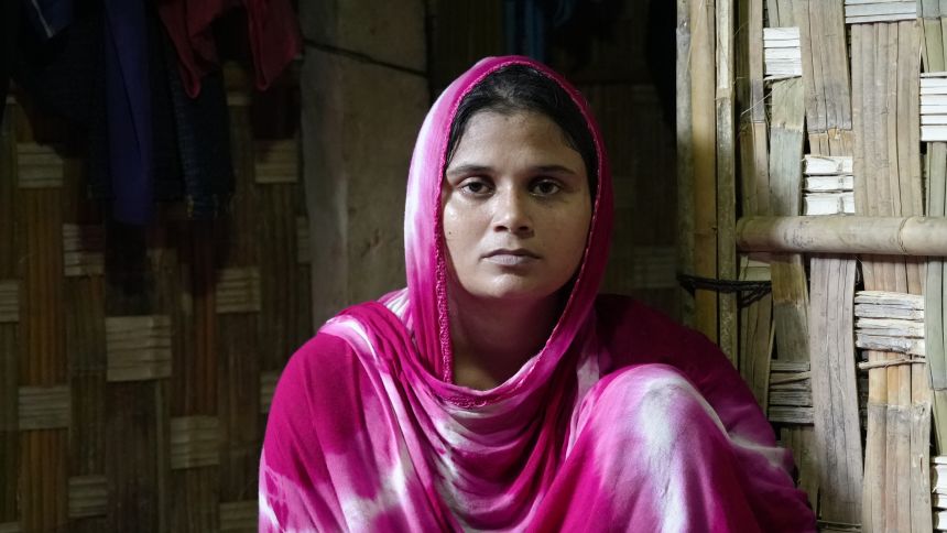Mariam Khatun's 7-year-old daughter died in February. She blames a lack of medical aid in the camps.