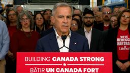 As Canada prepares for Trump’s tariffs, Prime Minister Mark Carney appealed to his liberal party's "unwavering belief" that the economy must "serve everyone," and refuted the idea that the US will own Canada: "That will never happen."