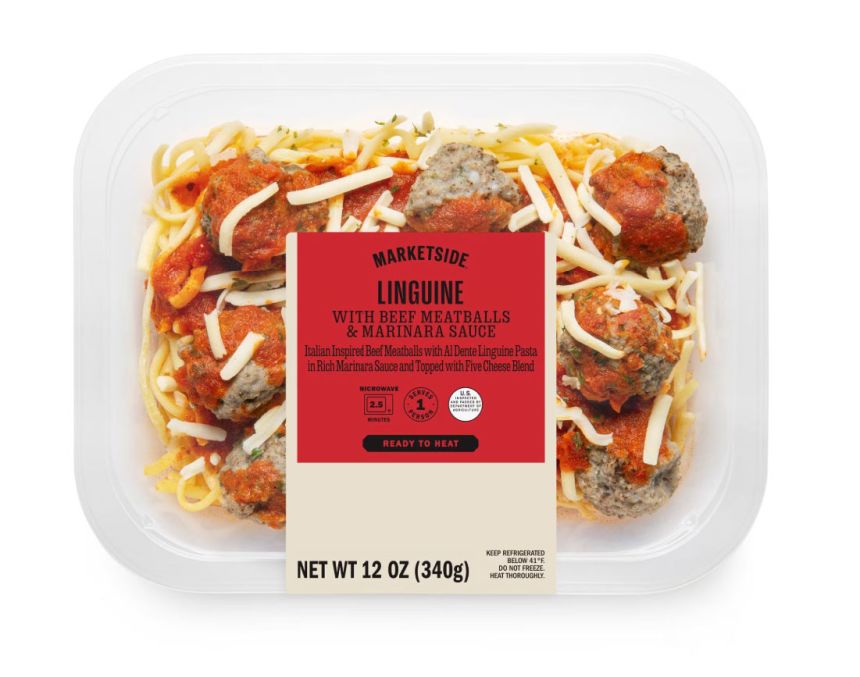 Some packages of Marketside Linguine with Beef Meatballs & Marinara Sauce 12-oz. have been recalled.
