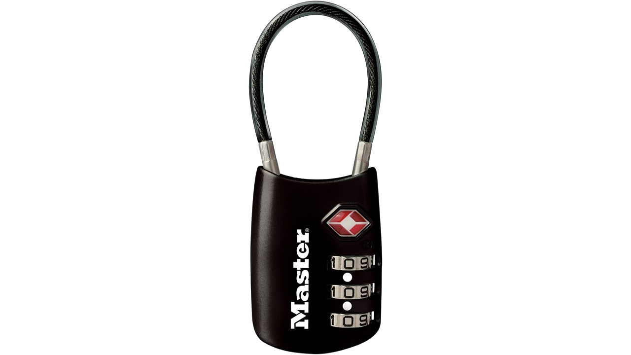 Master Lock TSA Set Your Own Combination Luggage Lock stock photo