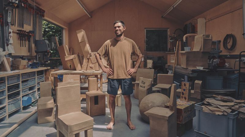 People make furniture out of cardboard, and it looks like this