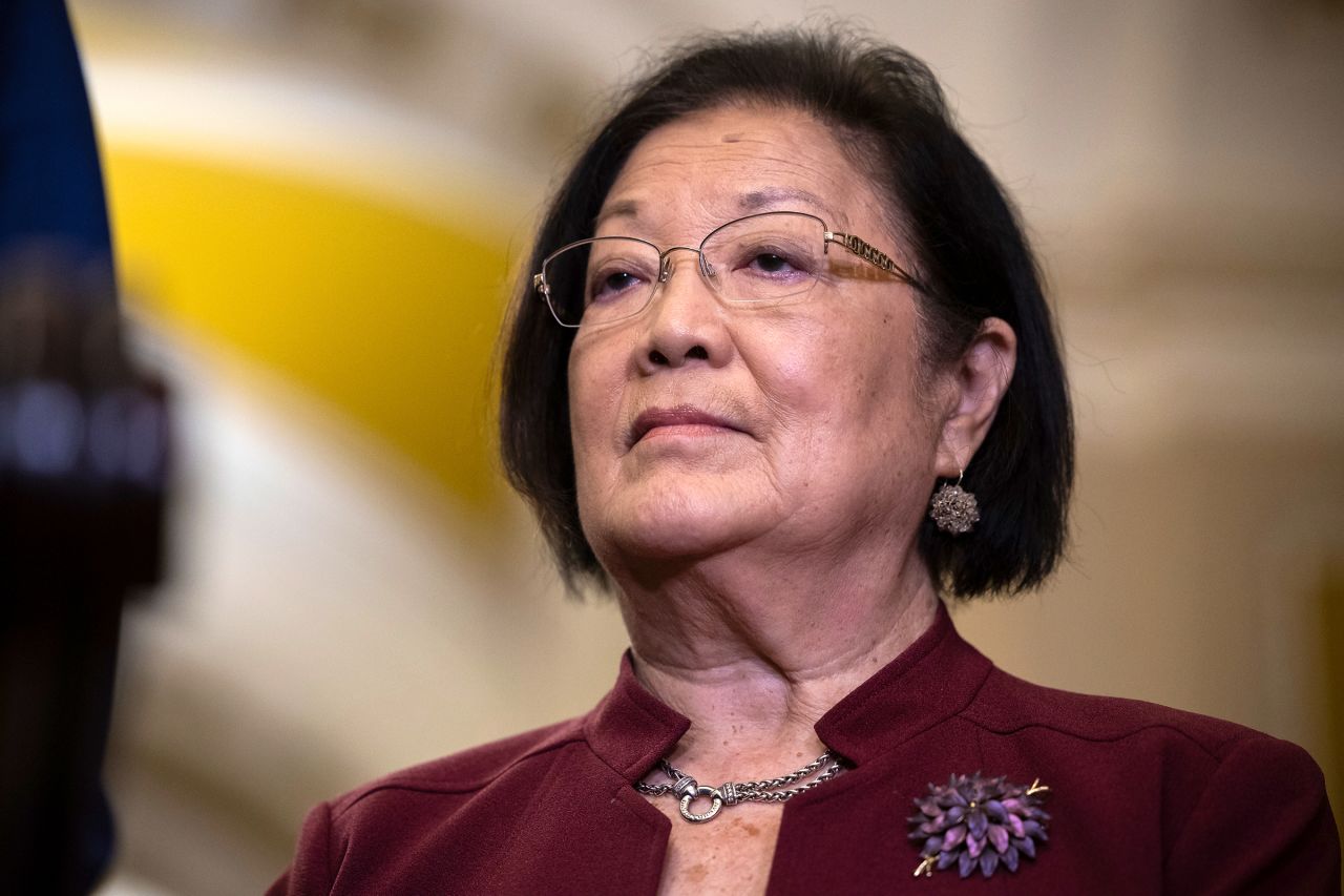 Sen. Mazie Hirono is seen during a press conference at the US Capitol on June 4.