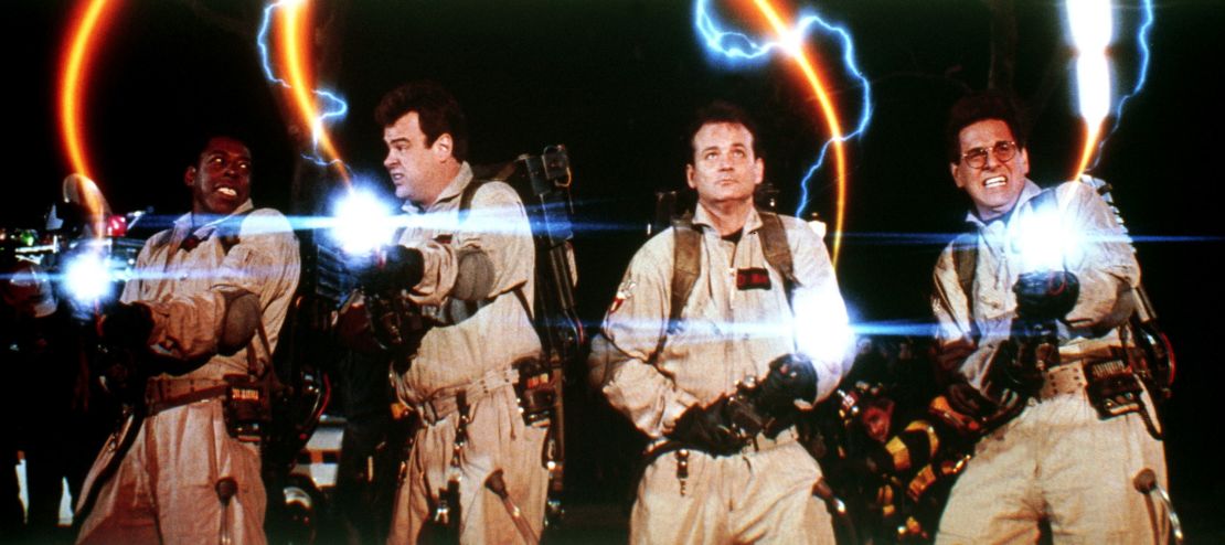 Ernie Hudson, Dan Aykroyd, Bill Murray and Harold Ramis in 1989's "Ghostbusters II."