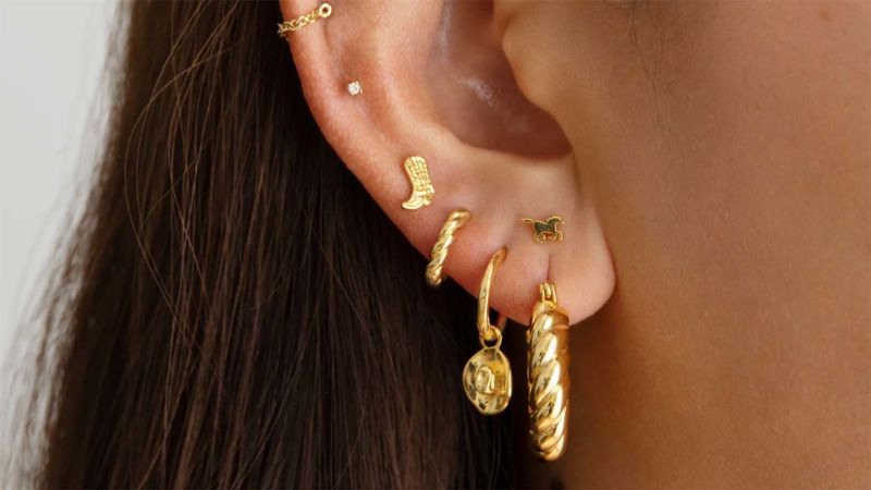 Gold earrings deals black friday sale