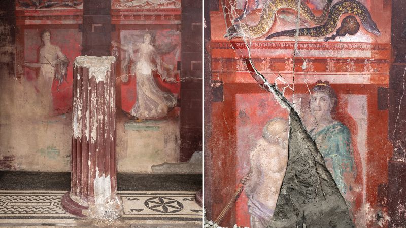 Newly discovered Pompeii frieze shows wild Bacchanalian rituals