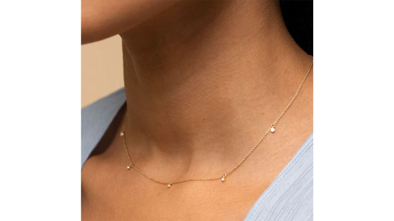 Diamond station necklace deals mejuri