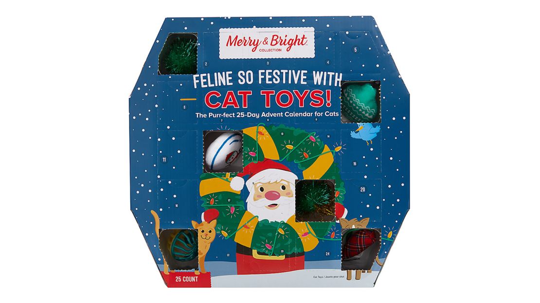 Merry & Bright Holiday Feline So Festive with Cat Toys 25-Day Advent Calendar