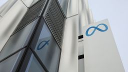 Sede de Meta el 2 de febrero de 2023 en Menlo Park, California. Comienza un juicio que podría determinar el futuro de la compañía.
