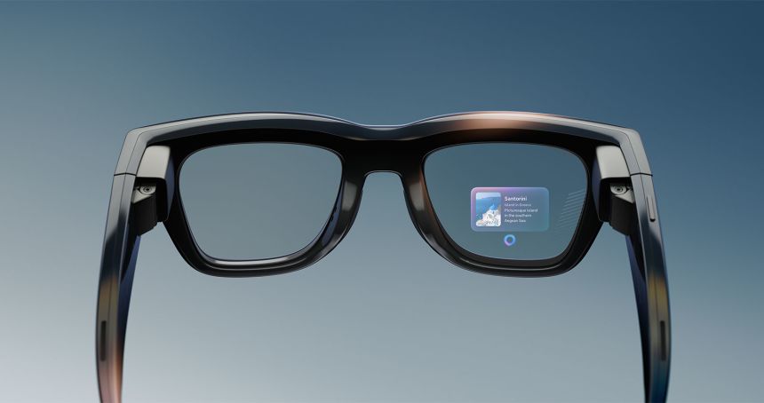 The new Meta's Ray-Ban Display glasses have a tiny display screen that only the wearer can see inside the lens.