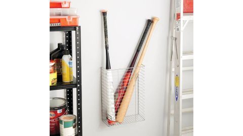 mDesign Metal Wall-Mount Storage Organizer