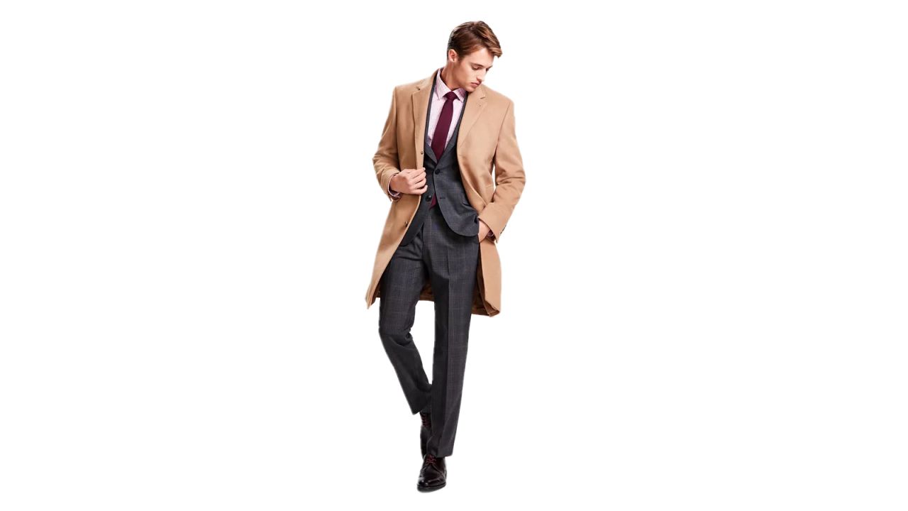 Michael Kors Men's Classic Fit Luxury Wool Cashmere Blend Overcoats cnnu.jpg