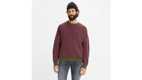 Microstripe turtleneck sweater